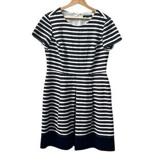Brooks Brothers “346” Navy and White Striped Women’s Dress, Size 10